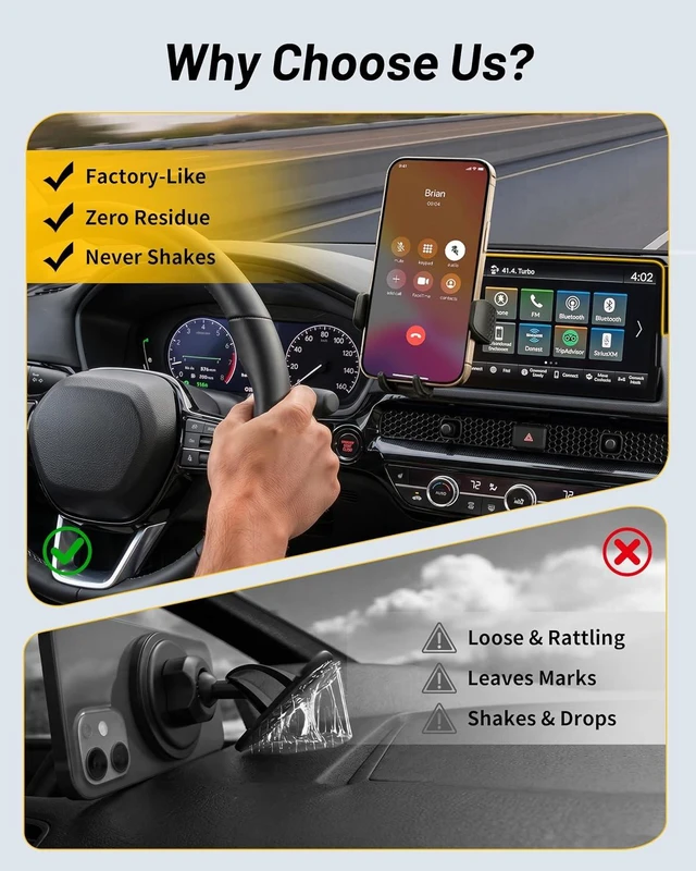 Alt view image 4 of 7 - Car Phone Holder for 2023-2026 Honda CRV, 2025 2026 Honda CR-V Accessories