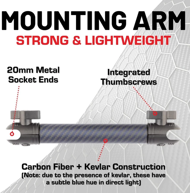 Alt view image 2 of 5 - Mounting Solutions Dash Mount 8.26" Arm Compatible with iPhone and Android Smartphones - Fits 20mm Attachment Ball
