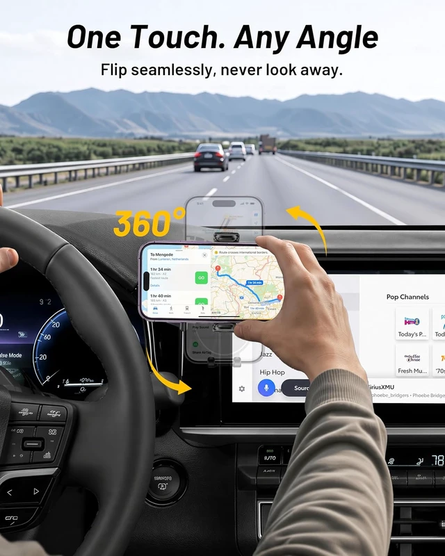 Alt view image 5 of 7 - Car Phone Holder for 2025-2026 Toyota Camry (12.3" Screen Only, XLE/XSE)