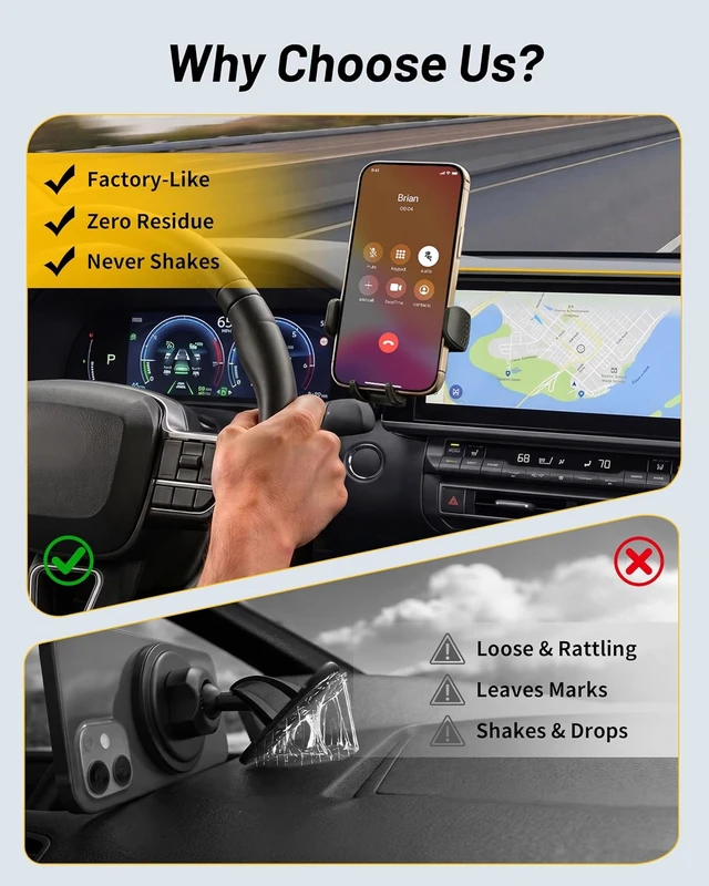 Alt view image 4 of 7 - Car Phone Holder for 2025-2026 Toyota Camry (12.3" Screen Only, XLE/XSE)