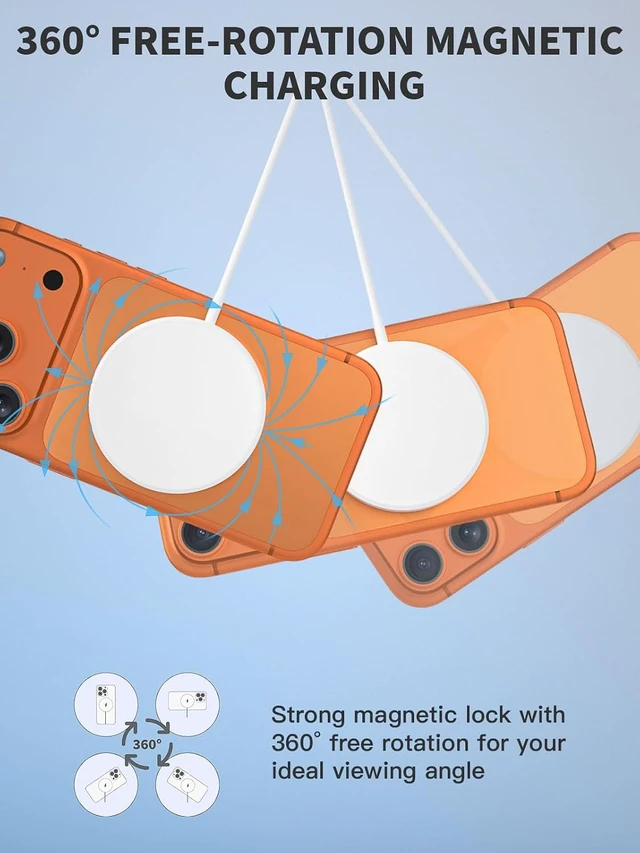 Alt view image 3 of 7 - Magnetic Wireless Charger 6FT Fast Mag-Safe Charger Magnet Charging
