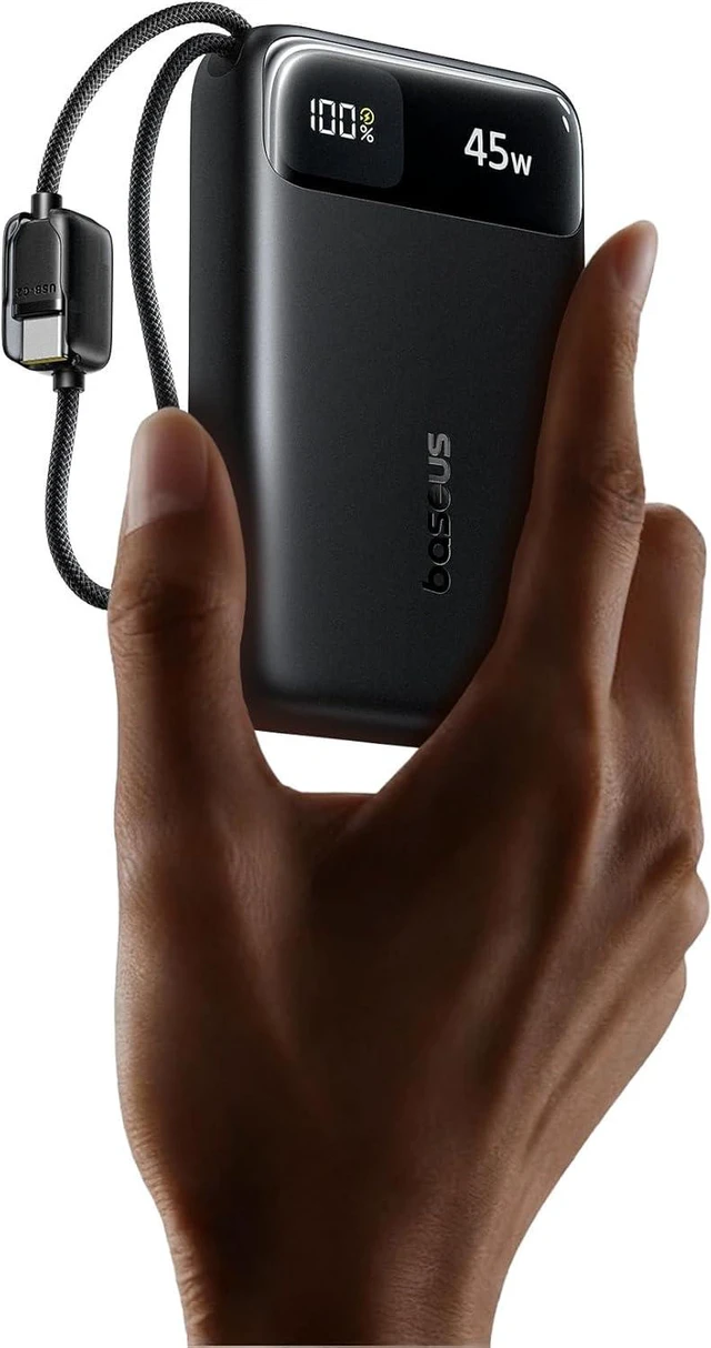 Main image of 20000mAh Compact Portable Charger 45W, CCC Certified Power Bank Built-in USB-C Cables, Travel Essential PD Fast Charging Battery Pack for iPhone 18/17/16 Series Galaxy S25/S24 Ultra Google iPad