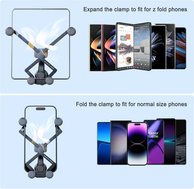Alt view image 2 of 7 - Z Fold 8 Car Mount Accessories, Gravity Linkage, Long Arm Vent Clip