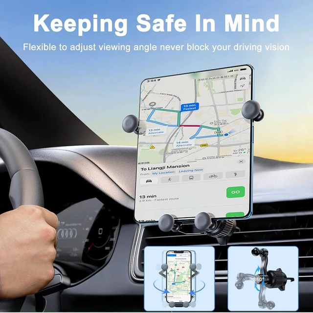Alt view image 6 of 7 - Z Fold 8 Car Mount Accessories, Gravity Linkage, Long Arm Vent Clip