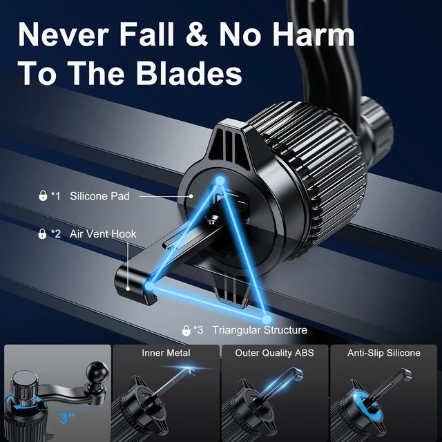 Alt view image 4 of 7 - Z Fold 8 Car Mount Accessories, Gravity Linkage, Long Arm Vent Clip