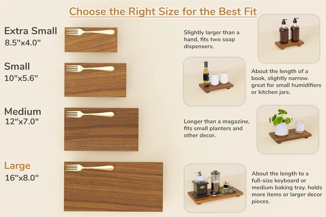 Alt view image 5 of 7 - Large 16" Acacia Wood Riser Pedestal Stand for Kitchen Counter