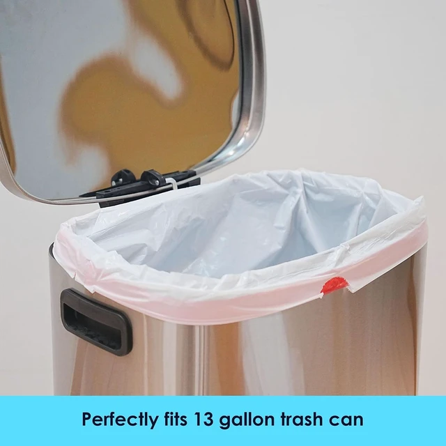 Alt view image 4 of 7 - 13 Gallon Tall Kitchen Trash Bags, Fresh Scent 200 Count Drawstring Garbage Bags, Pre-Separated, Odor Control, Ultra Strong, Leakproof, Sturdy, White