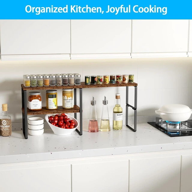 Alt view image 3 of 7 - Kitchen Counter Organizer, Countertop Shelf, Adjustable, Stackable