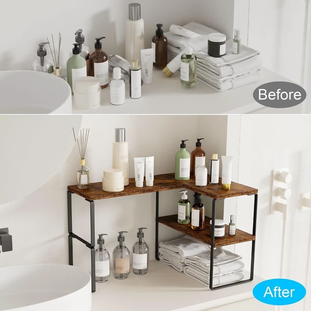 Alt view image 5 of 7 - Kitchen Counter Organizer, Countertop Shelf, Adjustable, Stackable