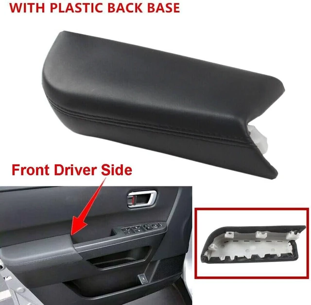 Alt view image 3 of 3 - Left Side Leather Door Panels Lid Armrest Cover Black Fit for Honda Pilot 2009-2015 Interior Accessories (with Back Base)