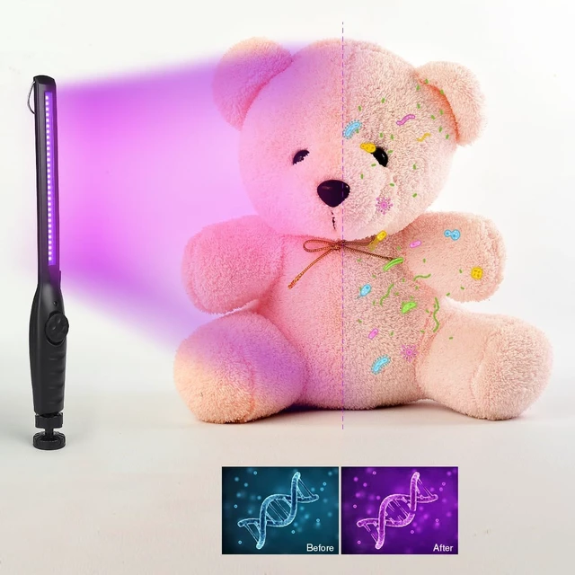 Alt view image 3 of 7 - UV Light Sanitizer, Portable UV Light Disinfection Lamp USB Rechargeable Ultraviolet Light Sanitizer for Home Hotel Travel Car UV Light Sanitizer Wand