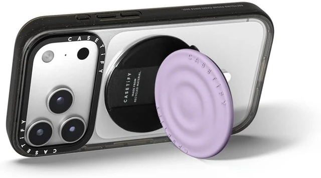 Alt view image 2 of 4 - Snappy Ripple Grip Stand Compatible with Magsafe - Lavender