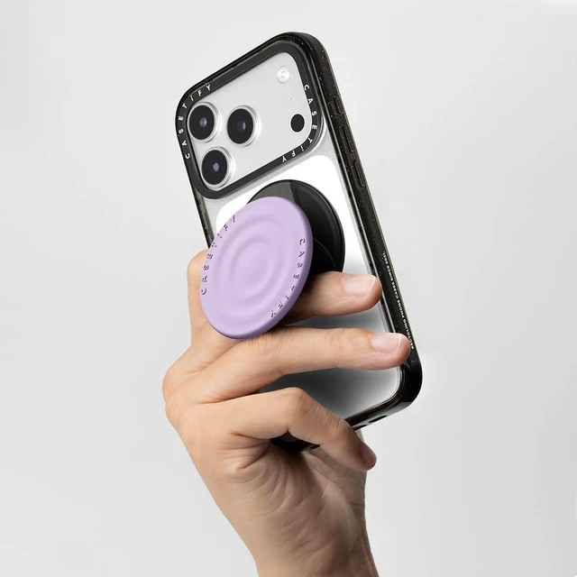 Alt view image 4 of 4 - Snappy Ripple Grip Stand Compatible with Magsafe - Lavender