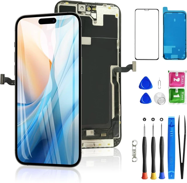 Main image of for iPhone 14 Pro Max Screen Replacement 6.7 Inch, 3D Touch LCD Display for A2894, A2651, A2893, A2896, A2895, with Repair Tools Kit+Waterproof Frame Sticker+Tempered Glass