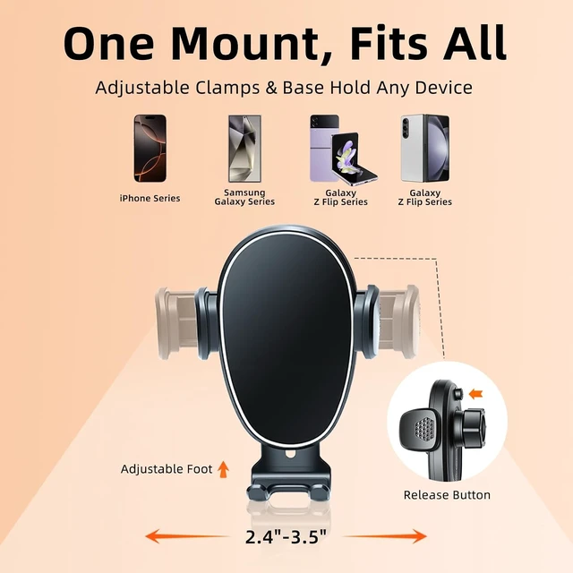 Alt view image 7 of 7 - Car Phone Holder for Jeep Wrangler (2011-2016 2017),Dashboard Phone Mount,360 Phone Holder Rotating,Hands Free Mobile Holder,Car Mount for iPhone, & Android,2015 Wrangler Interior Accessories