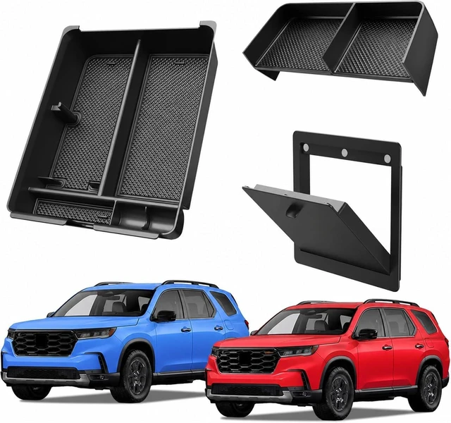 Main image of 3PCS Center Console Organizer Set Accessories Compatible with Honda Pilot 20232026 & Honda Passport 2026 Includes Dash Tray, Hidden Storage Box & Center Console Divider, Keep Your Cabin Neat