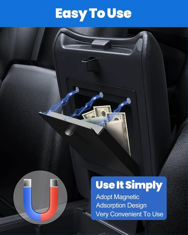 Alt view image 5 of 7 - 3PCS Center Console Organizer Set Accessories Compatible with Honda Pilot 20232026 & Honda Passport 2026 Includes Dash Tray, Hidden Storage Box & Center Console Divider, Keep Your Cabin Neat