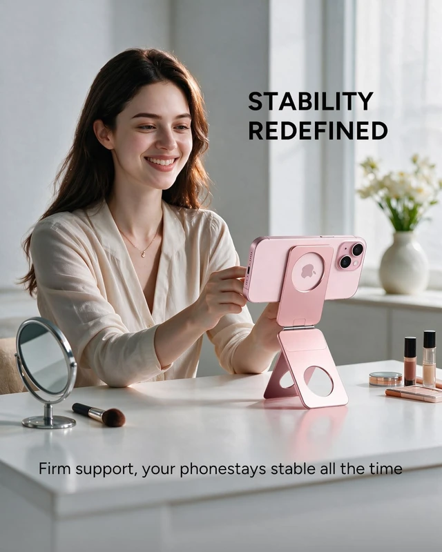 Alt view image 2 of 7 - Phone Tripod Stand, Portable Selfie Stick for iPhone, Ultra-Thin