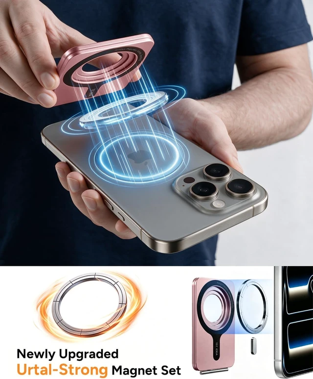 Alt view image 6 of 7 - Phone Tripod Stand, Portable Selfie Stick for iPhone, Ultra-Thin
