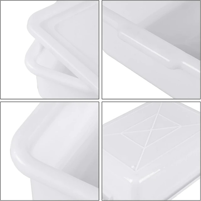 Alt view image 3 of 7 - 3-Pack 13 L Plastic Commercial Bus Tub with Lid, Restaurant Dish Tub