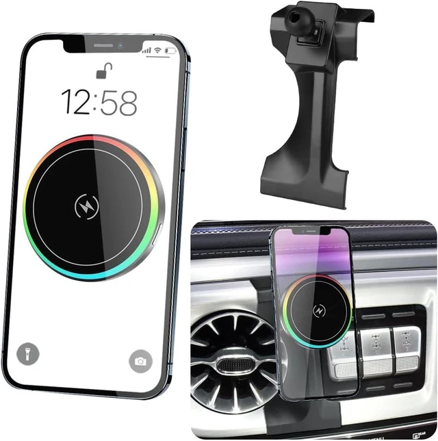 Main image of Magsafe Car Magnetic Phone Mount for Mercedes Benz G-Class 2019 2020 2021 2022 2023 2024 G Wagon G550 G500 AMG G63 G55 W463 Auto Accessories Cell Phones Holder Fast 15W Wireless Charger