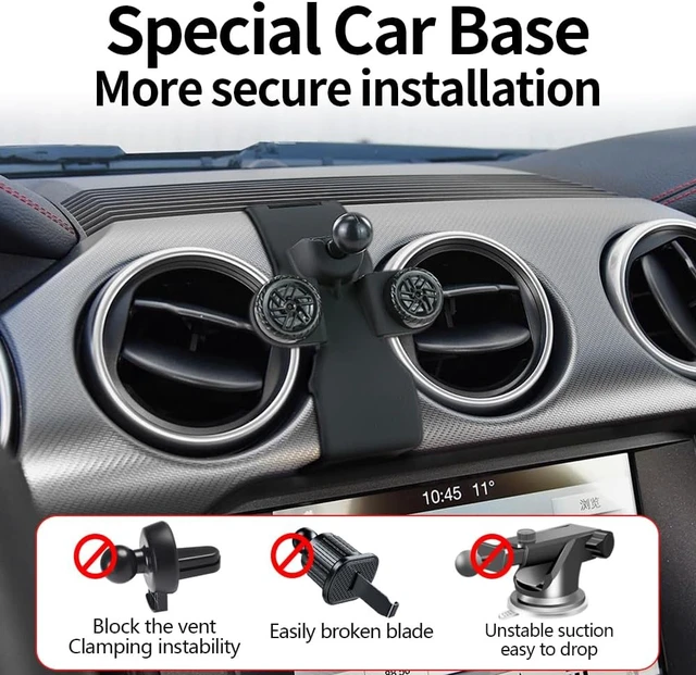 Alt view image 4 of 7 - Car Magnetic Phone Mount for Ford Mustang 2015 2016 2017 2018 2019 2020 2021 2022 2023 Auto Interior Accessories Best Cellphone Holder Fast 15W Wireless Charger Cell Phones Charging Stand