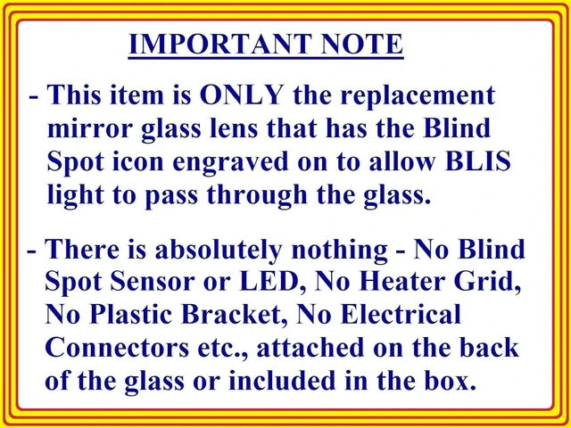 Alt view image 4 of 5 - Blind Spot Mirror Glass with Full Size Adhesive for 2018-2026 Volkswagen Atlas Passenger Side View Right RH