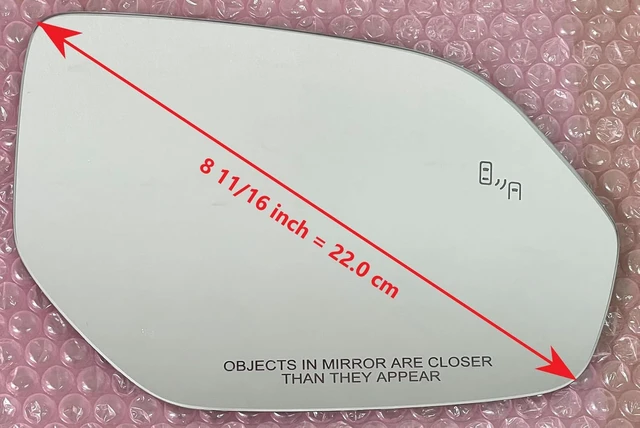 Alt view image 3 of 5 - Blind Spot Mirror Glass with Full Size Adhesive for 2018-2026 Volkswagen Atlas Passenger Side View Right RH