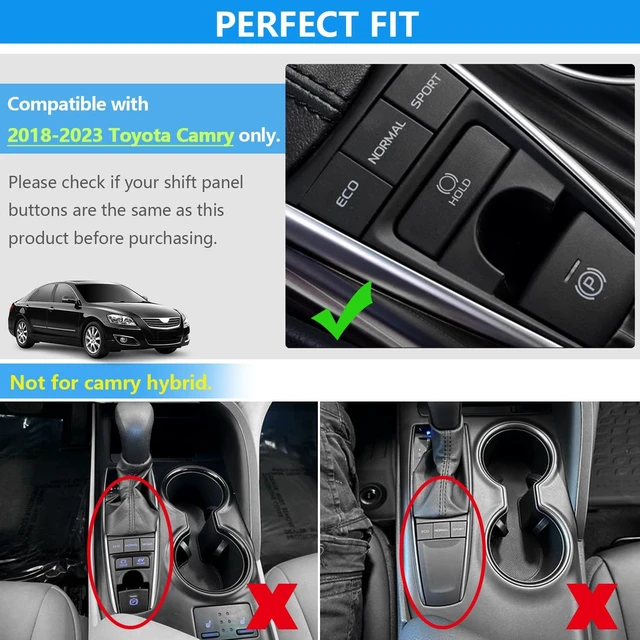 Alt view image 3 of 6 - 5PCS Gear Shift Panel Button Sticker Suitable for Camry 2018-2023 Aluminum Alloy Patch Center Console Protector Decorative Accessories - Red