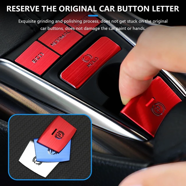 Alt view image 4 of 6 - 5PCS Gear Shift Panel Button Sticker Suitable for Camry 2018-2023 Aluminum Alloy Patch Center Console Protector Decorative Accessories - Red