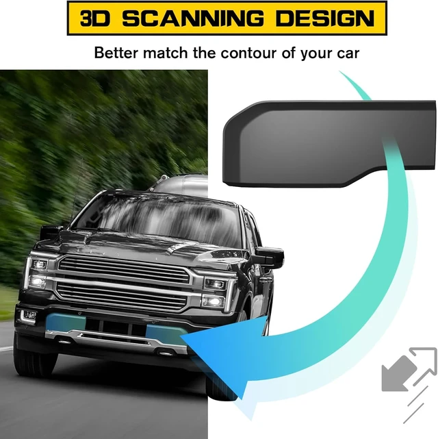 Alt view image 4 of 7 - Front Bumper Guards Pads for Ford F-150 2024-2025, Black 2PCS