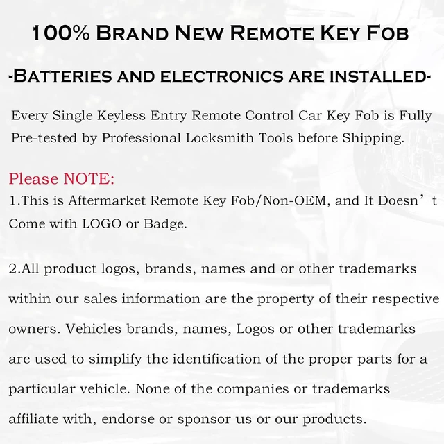 Alt view image 5 of 7 - Key Fob Replacement Fits for Chrysler Pacifica 2017 2018 2019 2020 2021 2022 2023 2024 Voyager 2020-2024 Proximity Smart Keyless Entry Remote Control M3N-97395900 68217832AC 433 Mhz