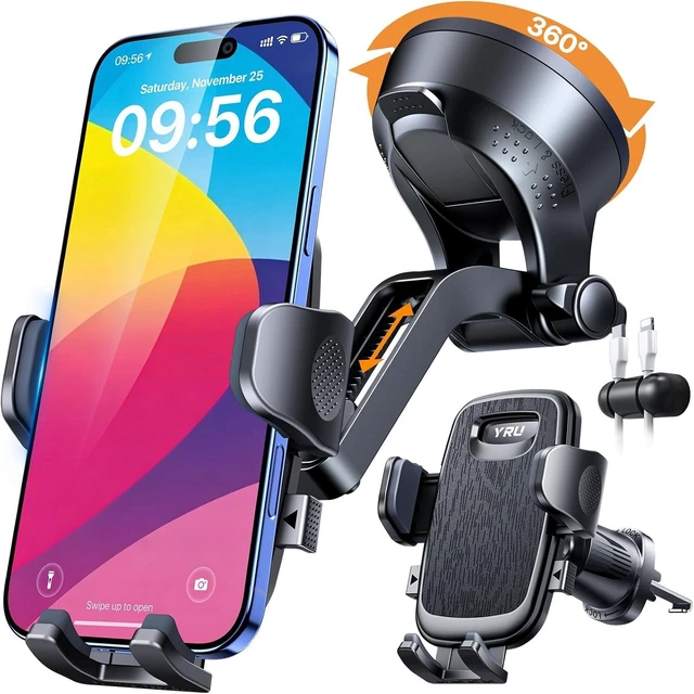 Main image of 2026100+LBS Suction & Flexible Low-Profile Arm Car Phone Holder Mount