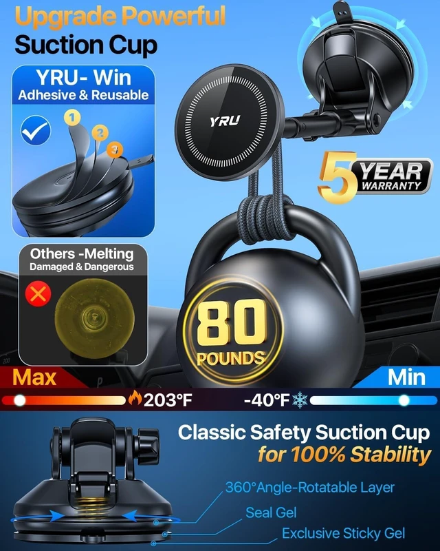 Alt view image 2 of 7 - Upgrade80+LB Super SuctionMagnetic Phone Holder Car for MagSafe Mount