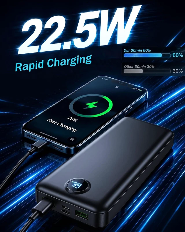 Alt view image 3 of 7 - Portable Charger Power Bank 50000mAh Fast Charging External Battery Pack