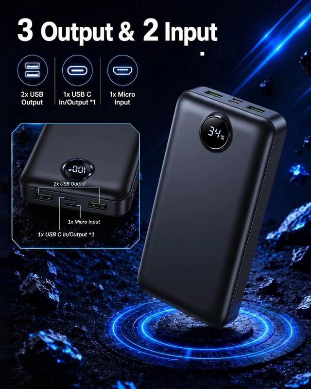 Alt view image 5 of 7 - Portable Charger Power Bank 50000mAh Fast Charging External Battery Pack