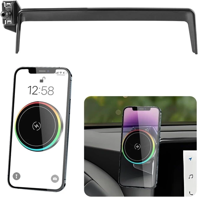Main image of Car Magnetic Phone Mount for Toyota Grand Highlander 2024 2025 2026 and Grand Highlander Hybrid 2024-2026 Auto Accessories Best Cellphone Holder Fast 15W Wireless Charger Cell Phones Charging Stand