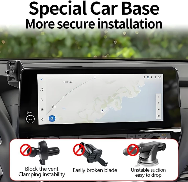 Alt view image 4 of 7 - Car Magnetic Phone Mount for Toyota Grand Highlander 2024 2025 2026 and Grand Highlander Hybrid 2024-2026 Auto Accessories Best Cellphone Holder Fast 15W Wireless Charger Cell Phones Charging Stand