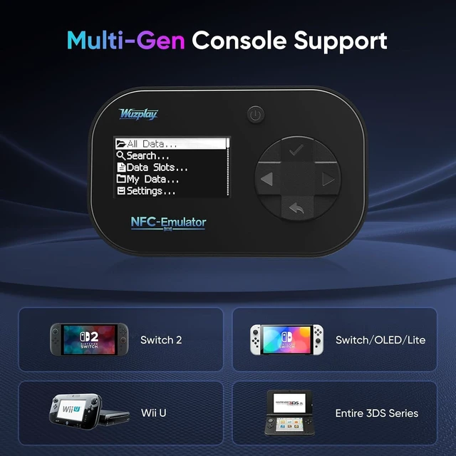 Alt view image 3 of 7 - NFC Emulator for Switch 1 & 2, Game Tag Manager with OLED Screen.