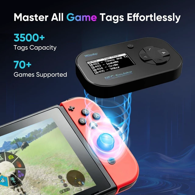Alt view image 4 of 7 - NFC Emulator for Switch 1 & 2, Game Tag Manager with OLED Screen.
