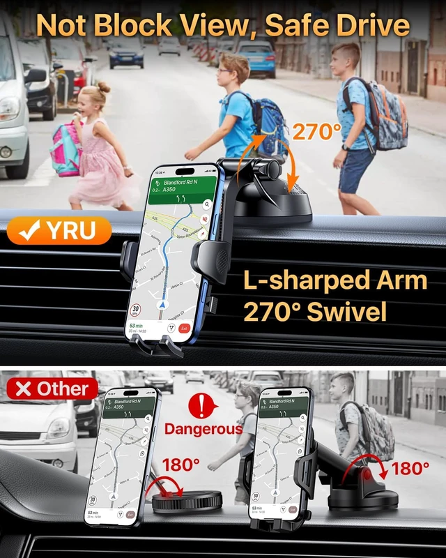 Alt view image 3 of 7 - 2026100+LBS Suction & Flexible Low-Profile Arm Car Phone Holder Mount