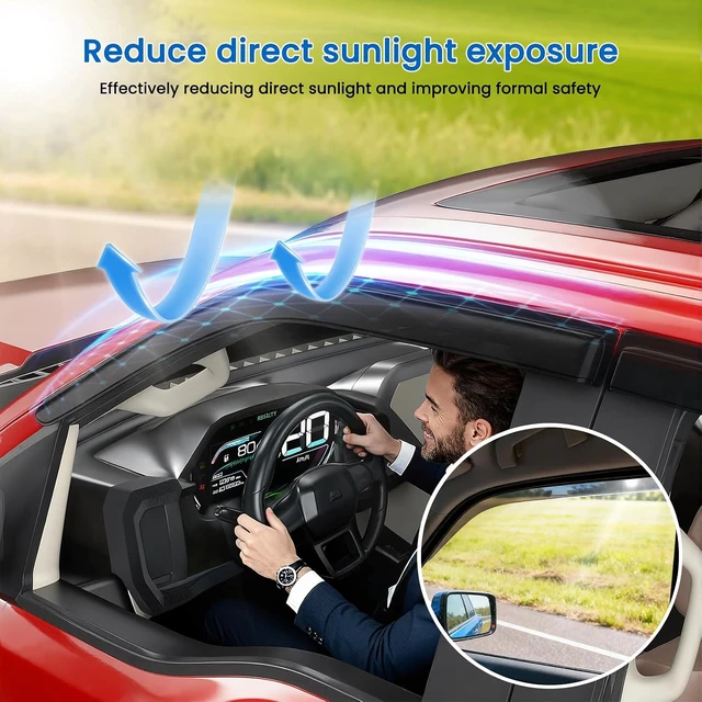 Alt view image 4 of 7 - Window Visors Rain Guards Compatible with 2003-2009 4Runner