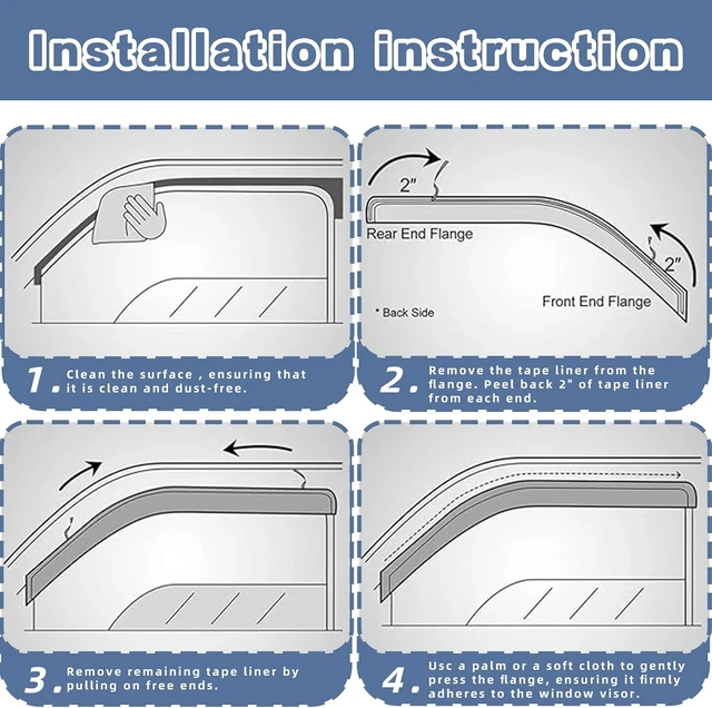 Alt view image 7 of 7 - Window Visors Rain Guards Compatible with 2003-2009 4Runner