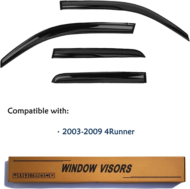 Alt view image 2 of 7 - Window Visors Rain Guards Compatible with 2003-2009 4Runner