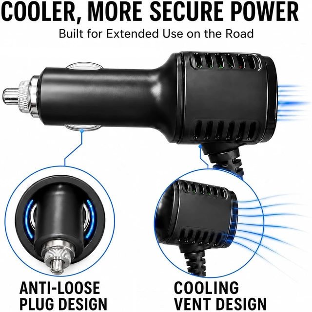 Alt view image 7 of 7 - 3-in-1 Starlink Mini Car Adapter, 105W Boost Car Charger, Dual USB, Display