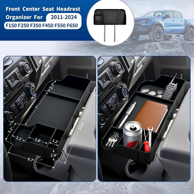 Alt view image 3 of 7 - Upgraded Headrest Organizer&Tray for Ford F-Super Duty(Jump Seat Only)