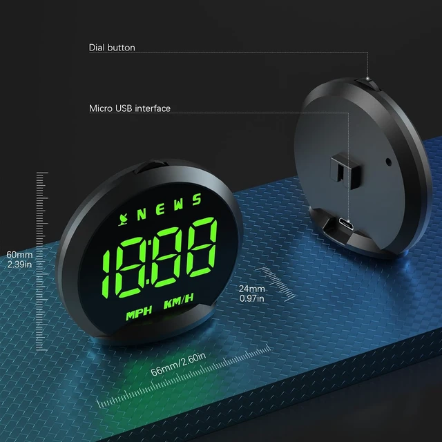 Alt view image 7 of 7 - GPS Speedometer Heads up Display for Cars Digital Speedometer for car