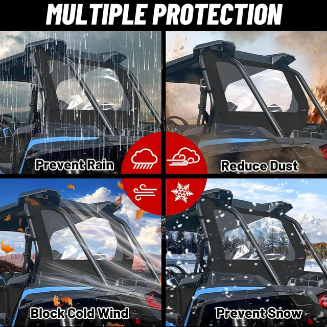 Alt view image 2 of 7 - 2014-2023 RZR XP UTV Rear Soft Window Dust Water Resistant