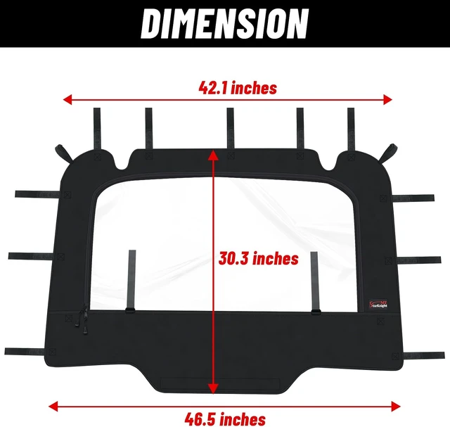 Alt view image 7 of 7 - 2014-2023 RZR XP UTV Rear Soft Window Dust Water Resistant