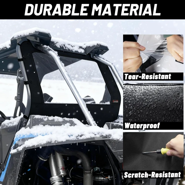 Alt view image 4 of 7 - 2014-2023 RZR XP UTV Rear Soft Window Dust Water Resistant
